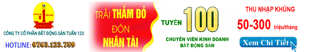 tuyển môi giới nhà đất thổ cư